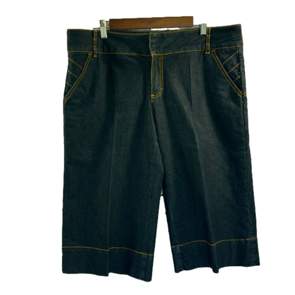 Bisou/Bisou Wide Leg Denim Capris Size 14